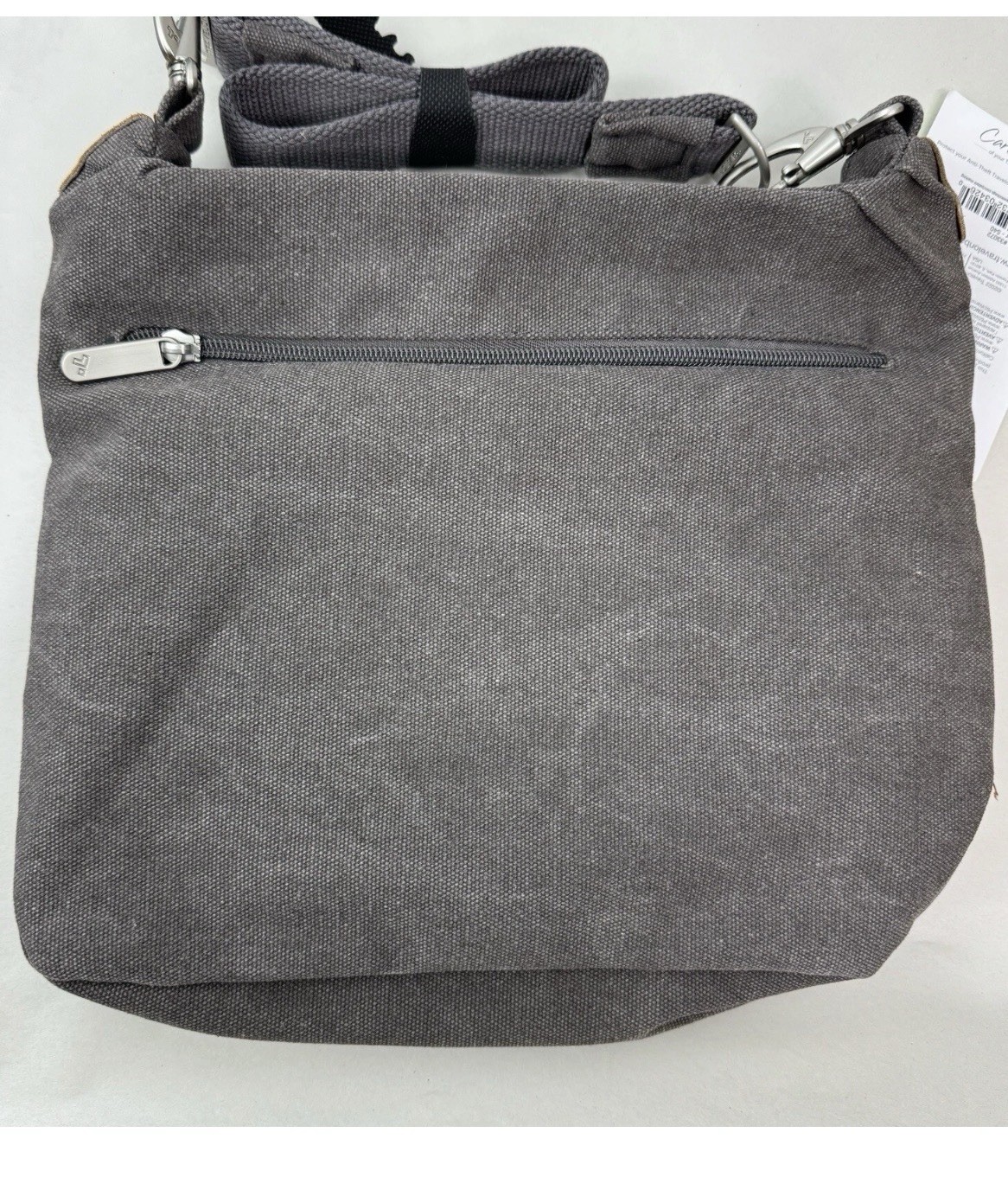 Travelon Gray Shoulder Bag Zip Closure Shoulder Strap Pockets Zipper Accent