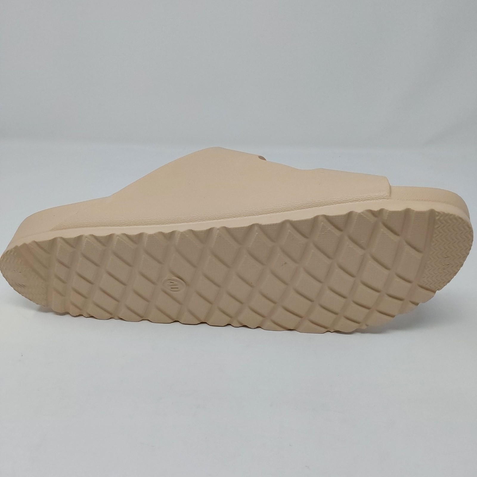 Women’s Double Buckle Comfort Slide Sandals Beige Size EU 40 US 9-9.5