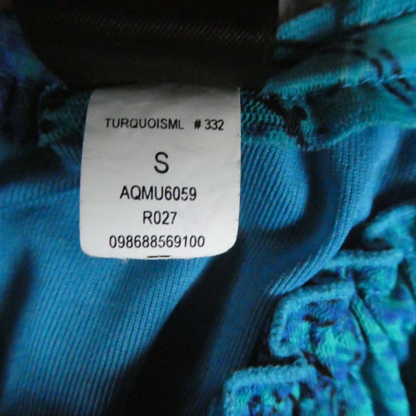 Axcess Blouse Womens Small Blue Scoop Neck Paisley Cap Sleeve Lined Tunic Top