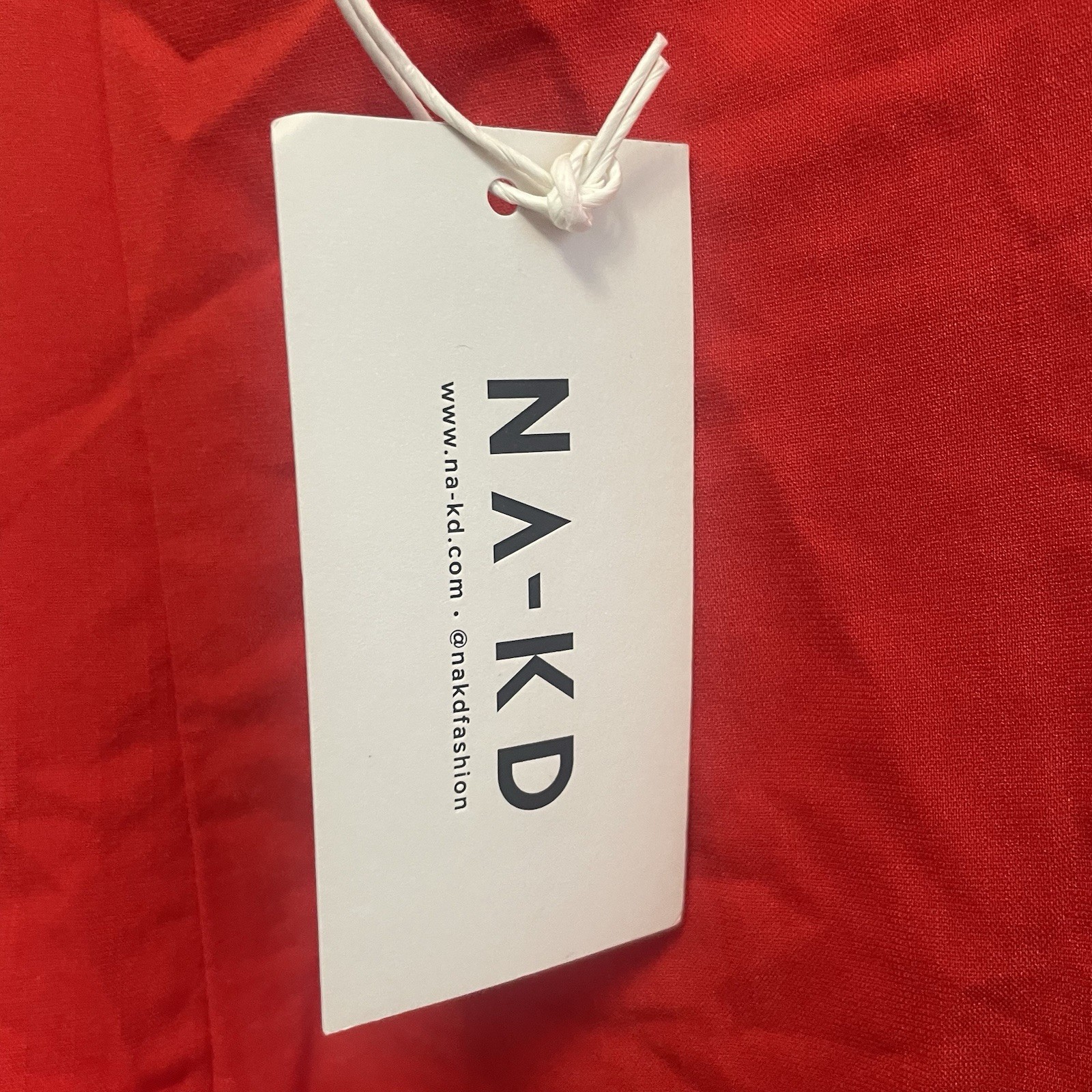 NA-KD Red Fairy Cut Mini Dress Size Small/Size 36