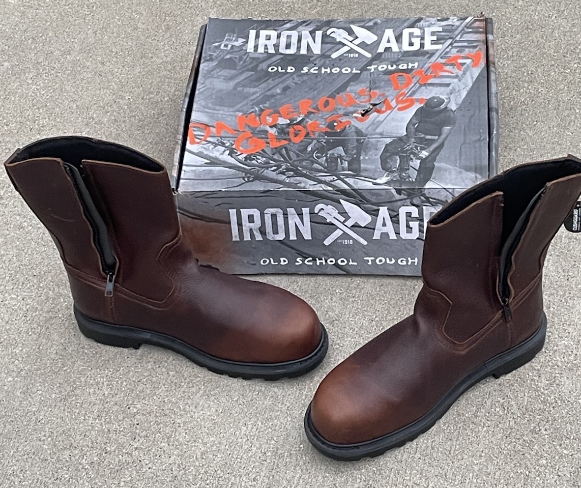 Iron Age Hauler Mens Unworn Wide Work Boot 10″ Brown Steel Toe IA0195 Sz 13W Box