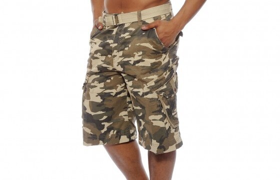 Men’s Cargo Shorts 100% Twill Cotton Solid Color Sizes from 32 to 44