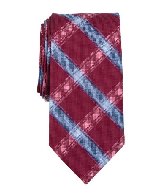 Michael Kors Mens Silk Blend Webster Plaid Tie Necktie 3 1/8″ $70 2MKC23-1037