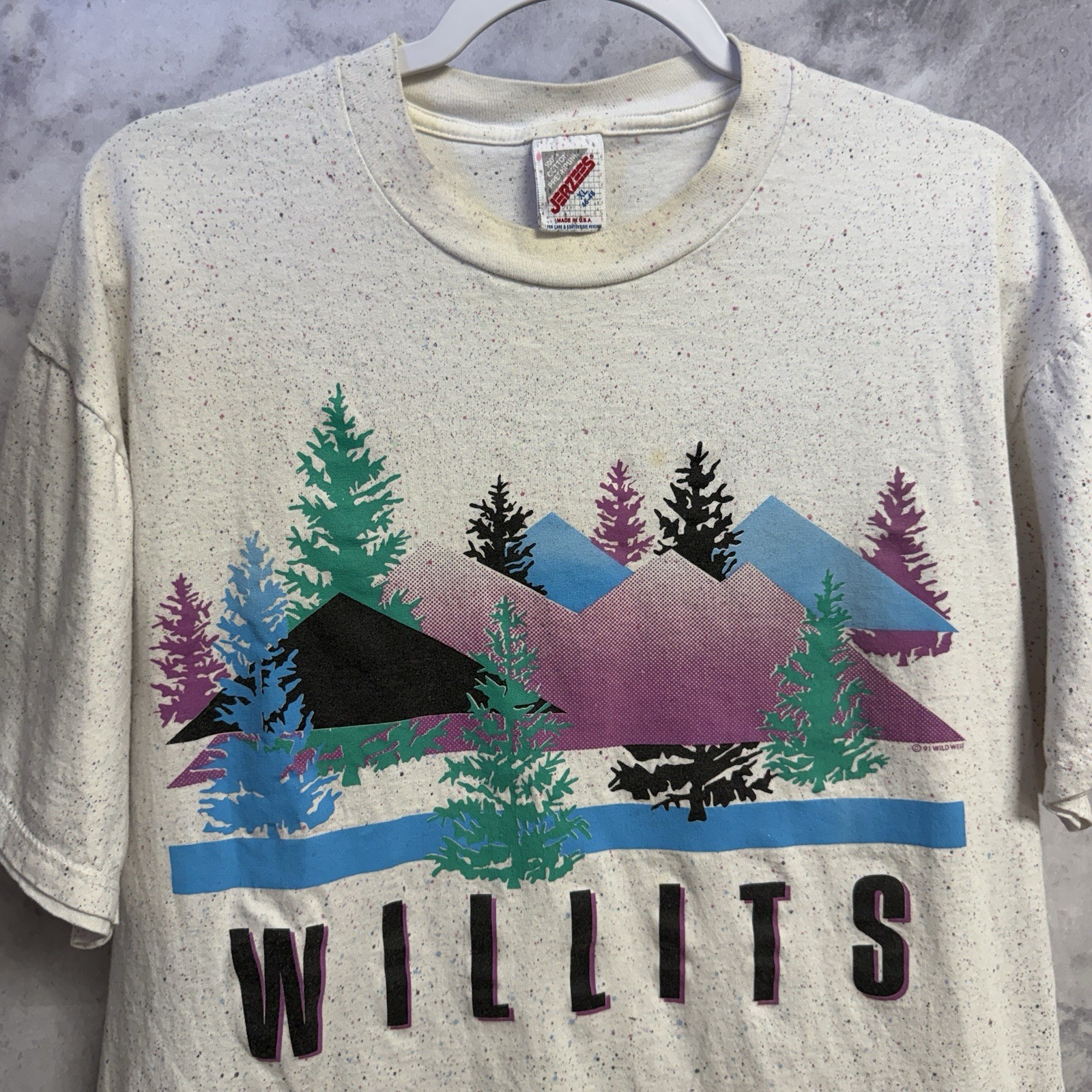 Vintage 90s Willits California T Shirt Mens XL White Travel Tourist USA