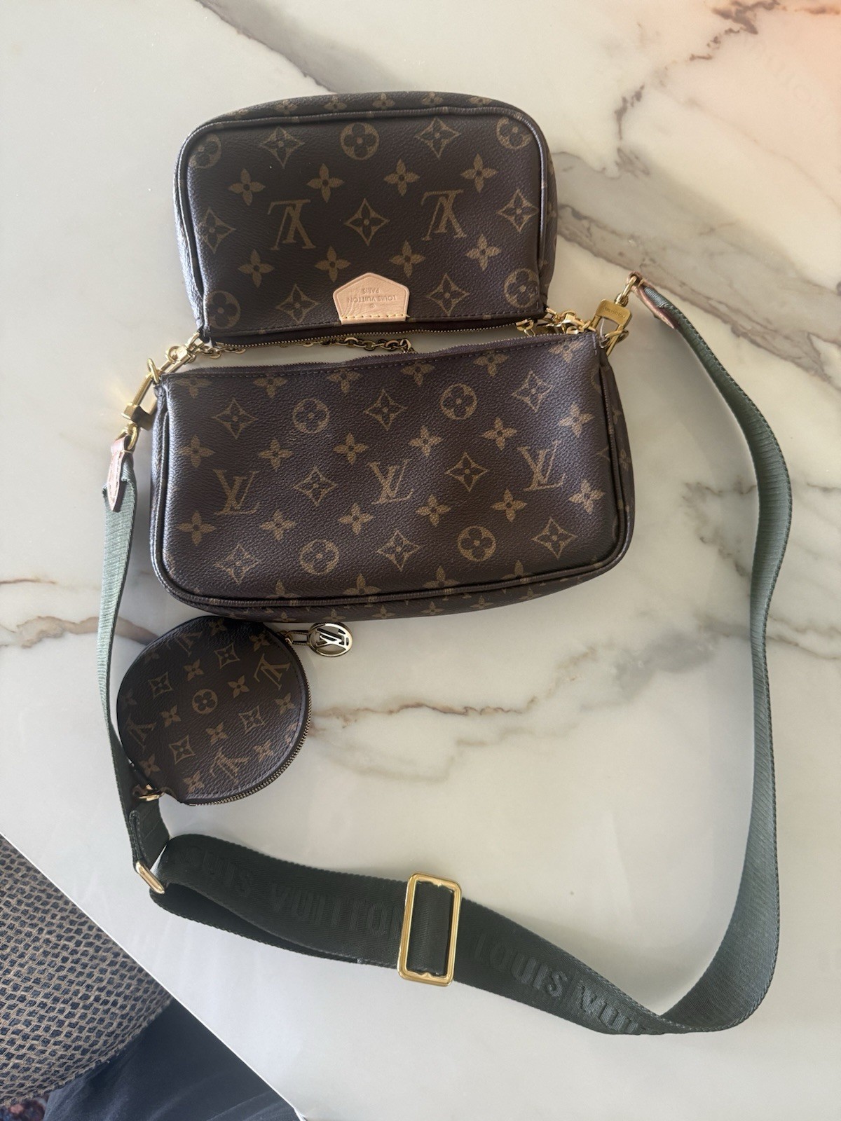 Louis Vuitton Multi Pochette Accessories Monogram Brown Crossbody Bag