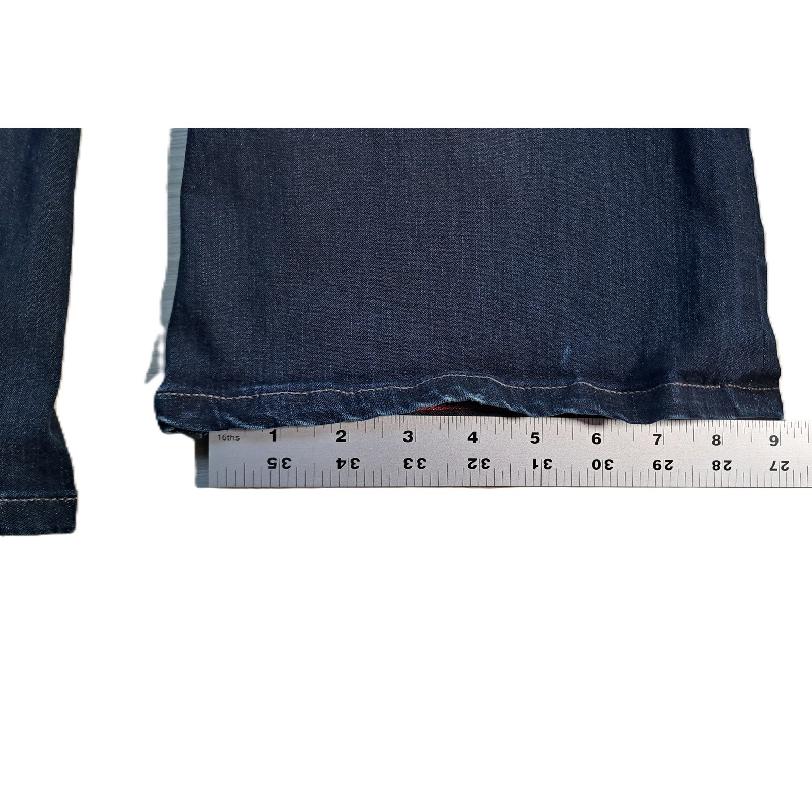 Sanctuary Denim Envy Flare Leg Jeans Dark Wash Indigo Blue Stretch Size 28