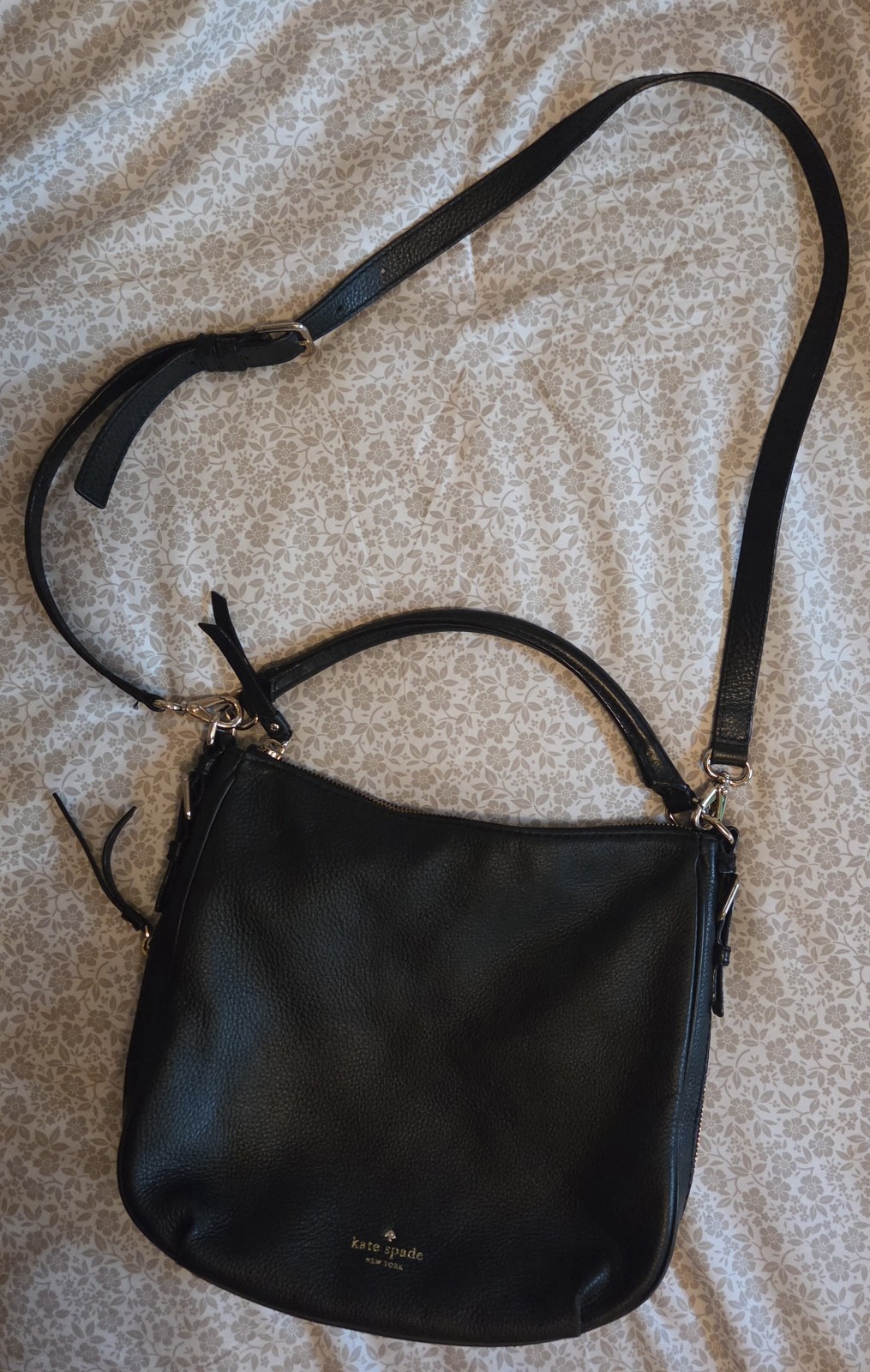 Kate Spade Black Leather Crossbody Purse Bag