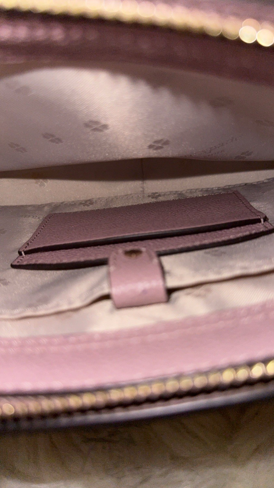kate spade new york Pink Pebbled Small Crossbody Zip Top Bag Gold Hardware