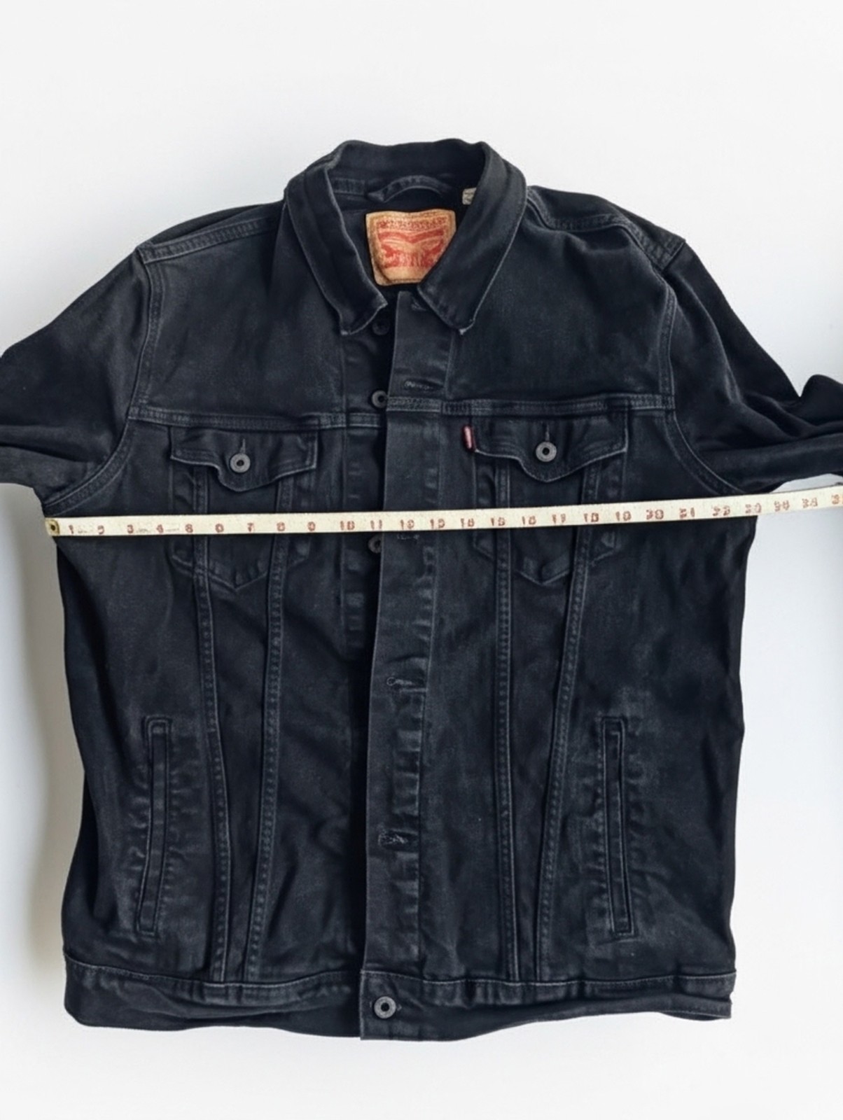 Levi Strauss & Co. Black Trucker Denim Jacket Men’s XL 42″ Chest Pockets