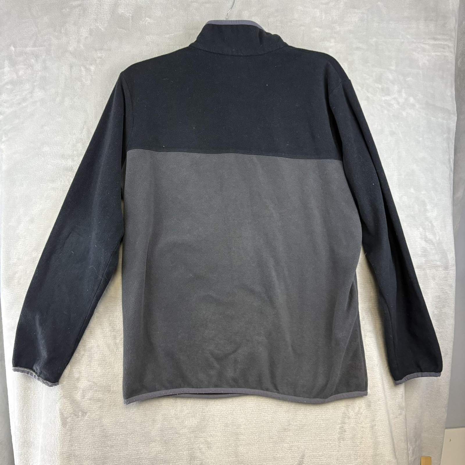 Columbia Fleece Pullover Mens Medium Black Gray Fast Trek II Quarter Snap AM1129