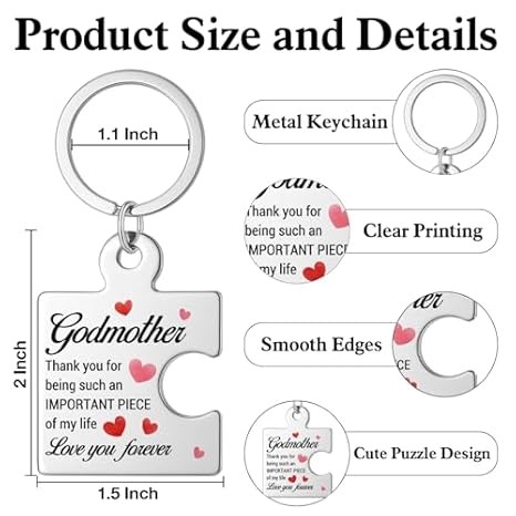 Godmother Keychain Gift from Godchild – Perfect for Any Occasion