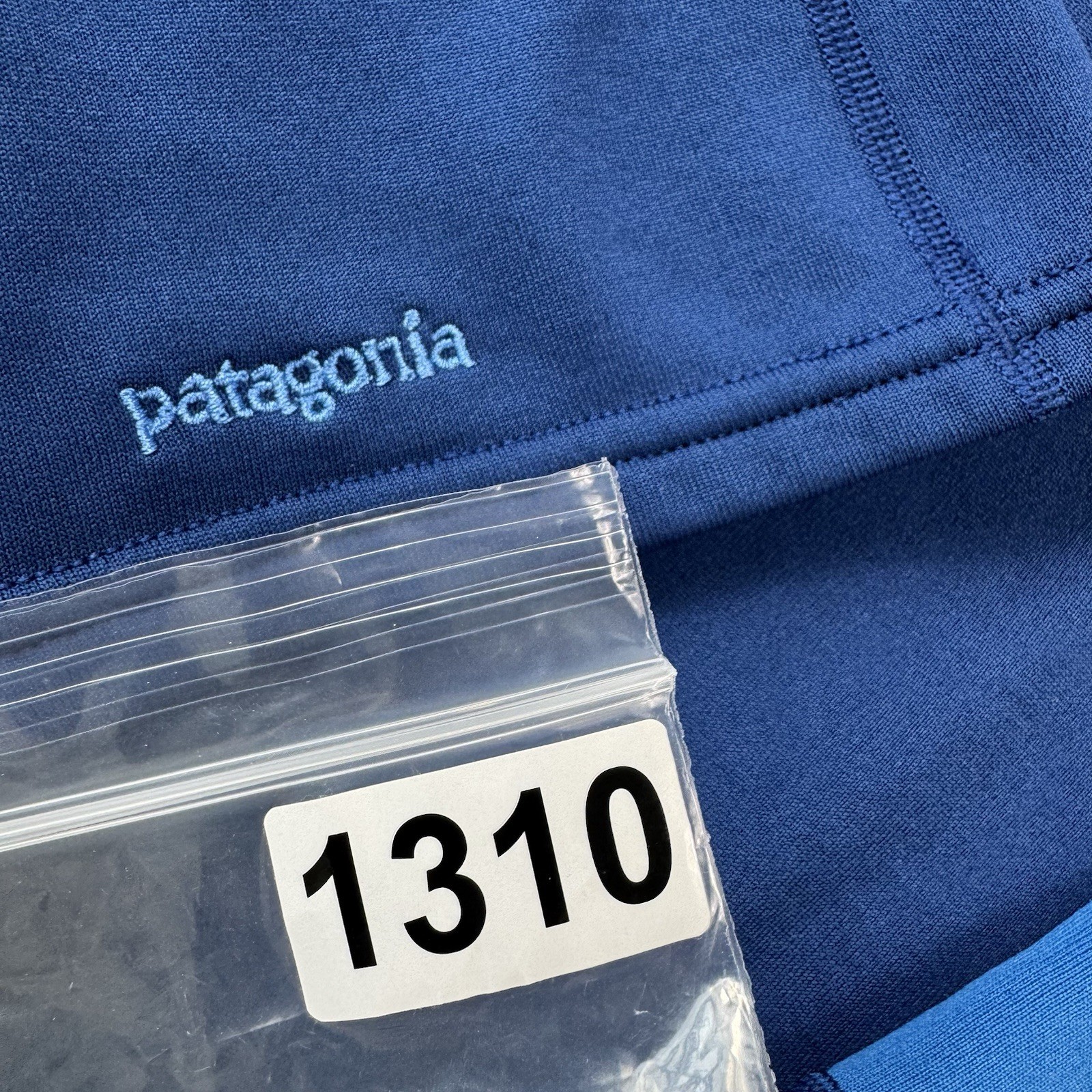 Patagonia Blue Colorblock Half Zip Thermal Polyester Pullover Size Large