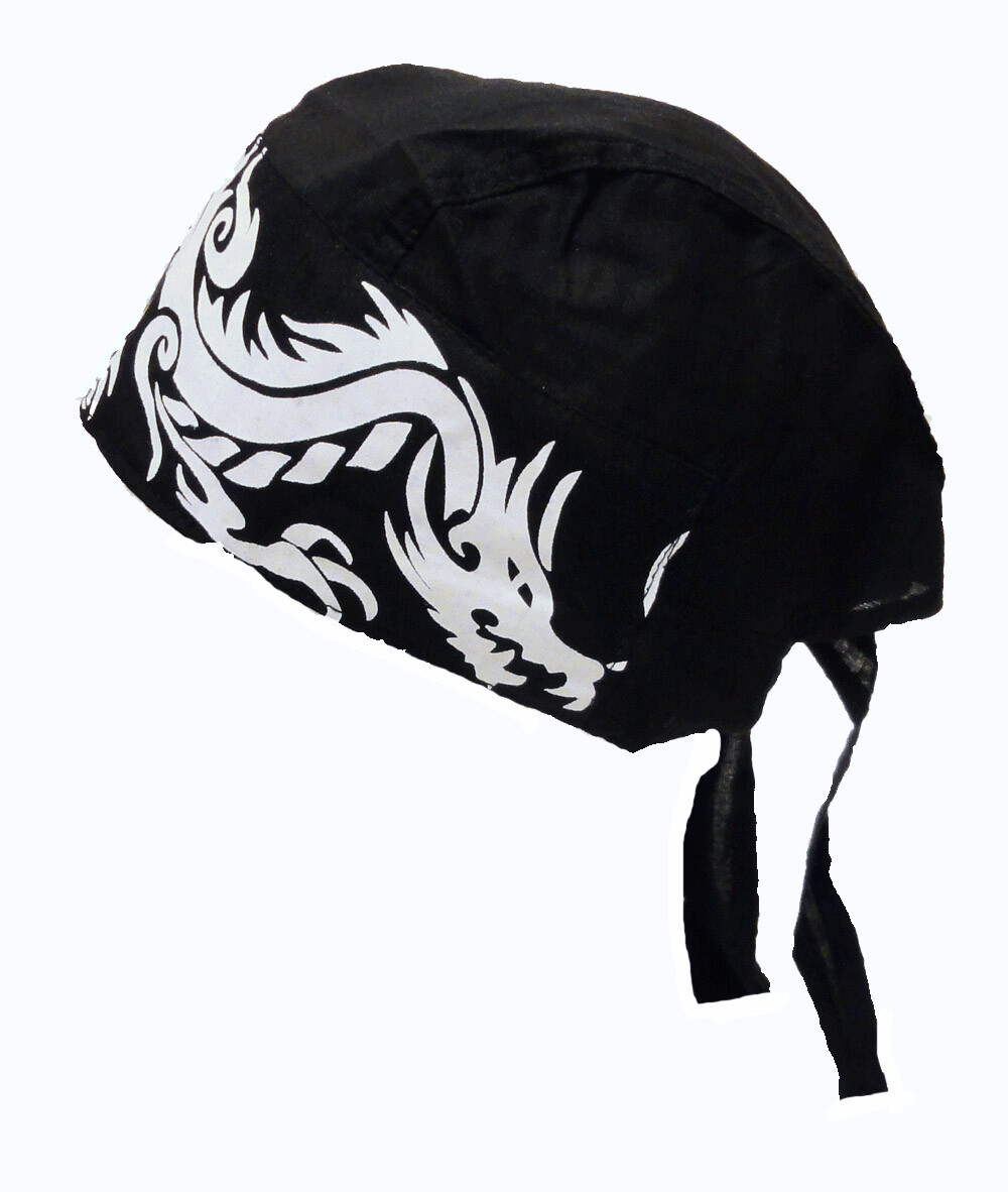 6pc Skull Caps Sweat Do Rag Head Wrap Dew Bandana 100% Cotton Motorcycle Biker