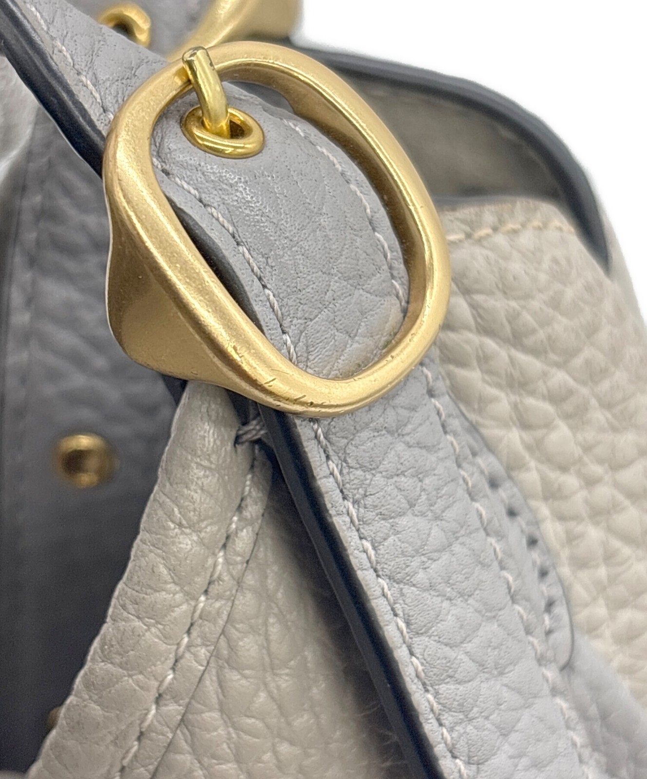 COACH LORI Handbag C6627 Tote bag SHOULDER BAG Leather Grey Women’s Auth