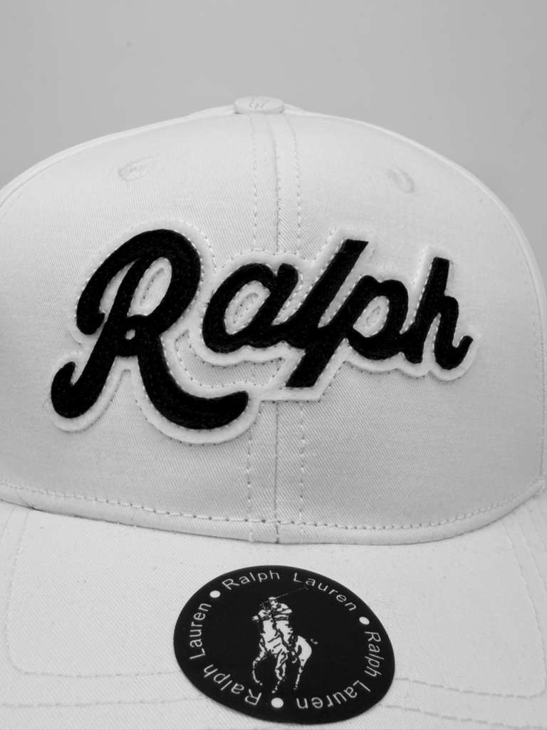 Polo Ralph Lauren “Ralph” Applique Twill Ball Cap Hat White Navy NWT