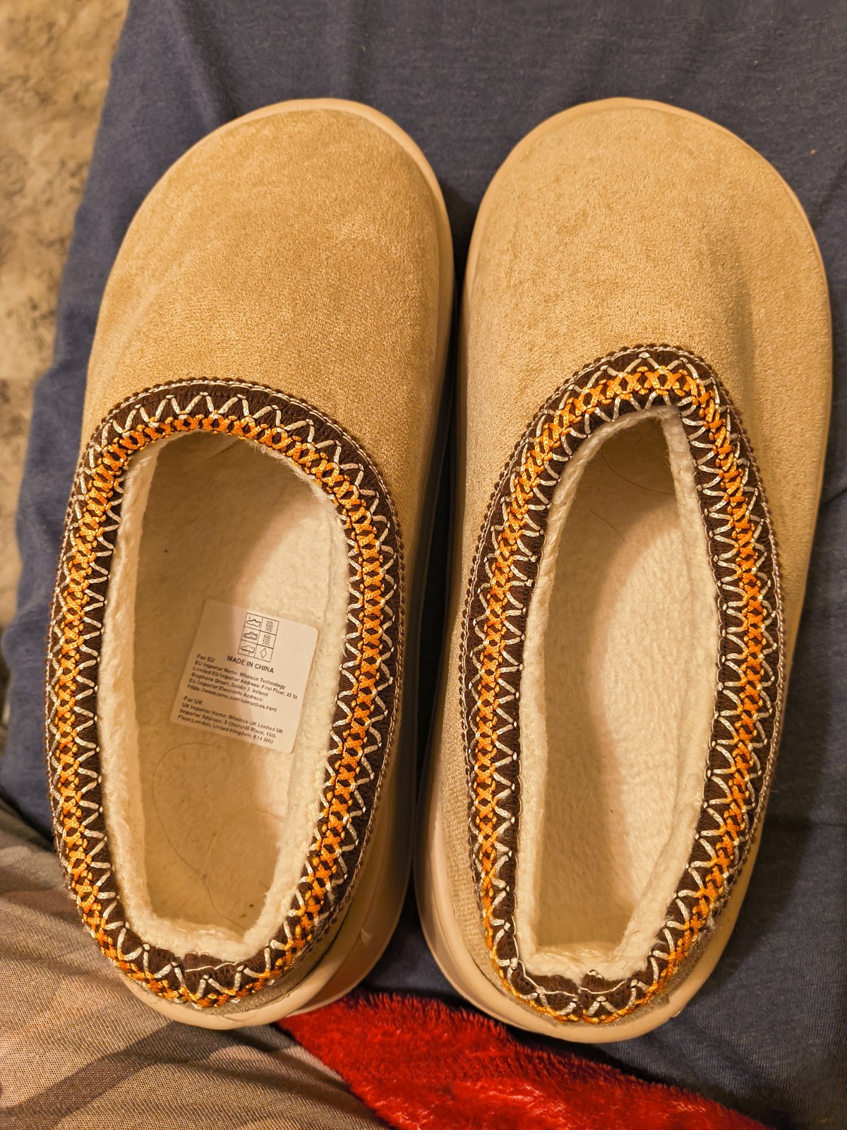 Platform Slippers Size 10 in Beige or Grey