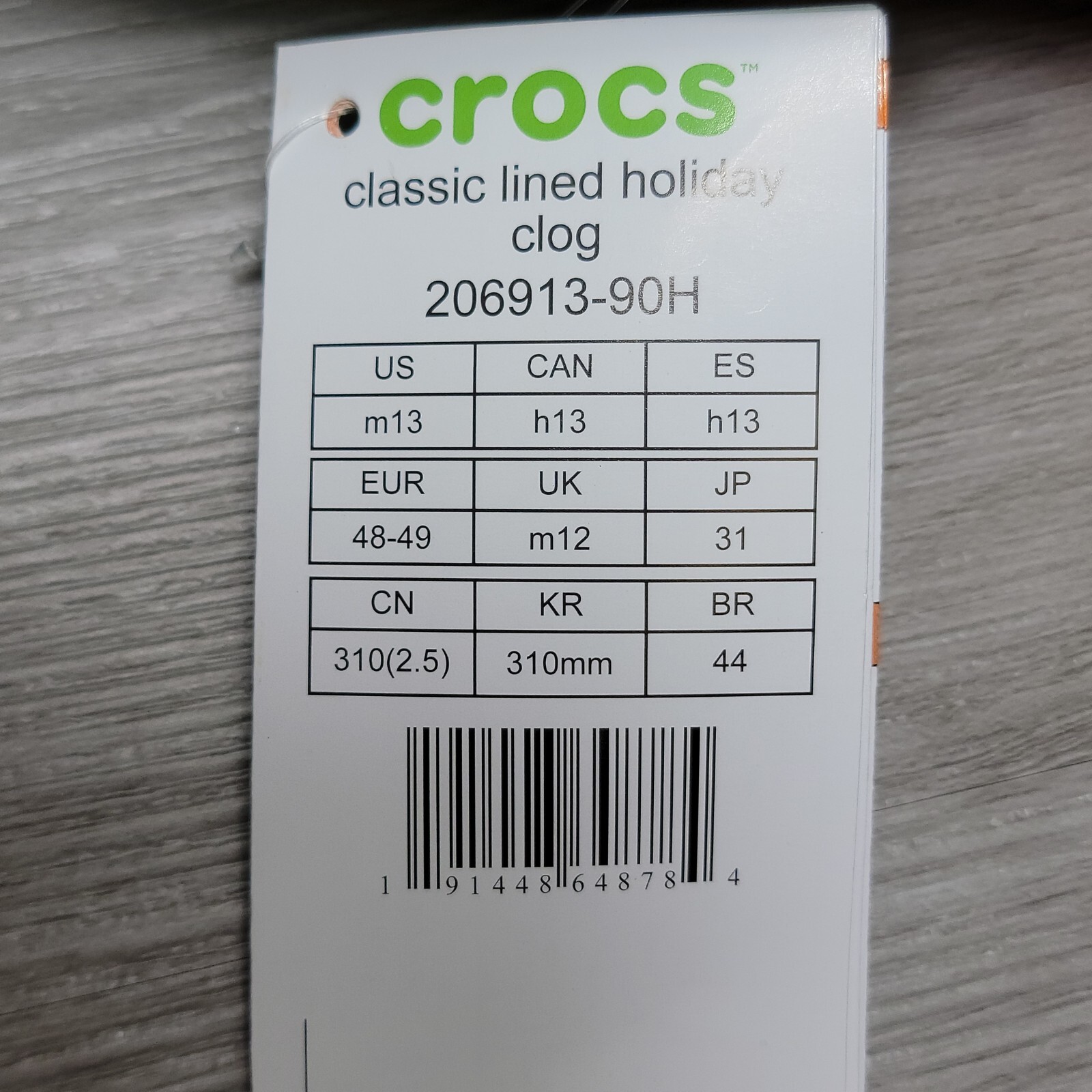 Crocs Classic Christmas Holiday Fuzzy Lined Clogs Sandals Size 13 Dual Comfort