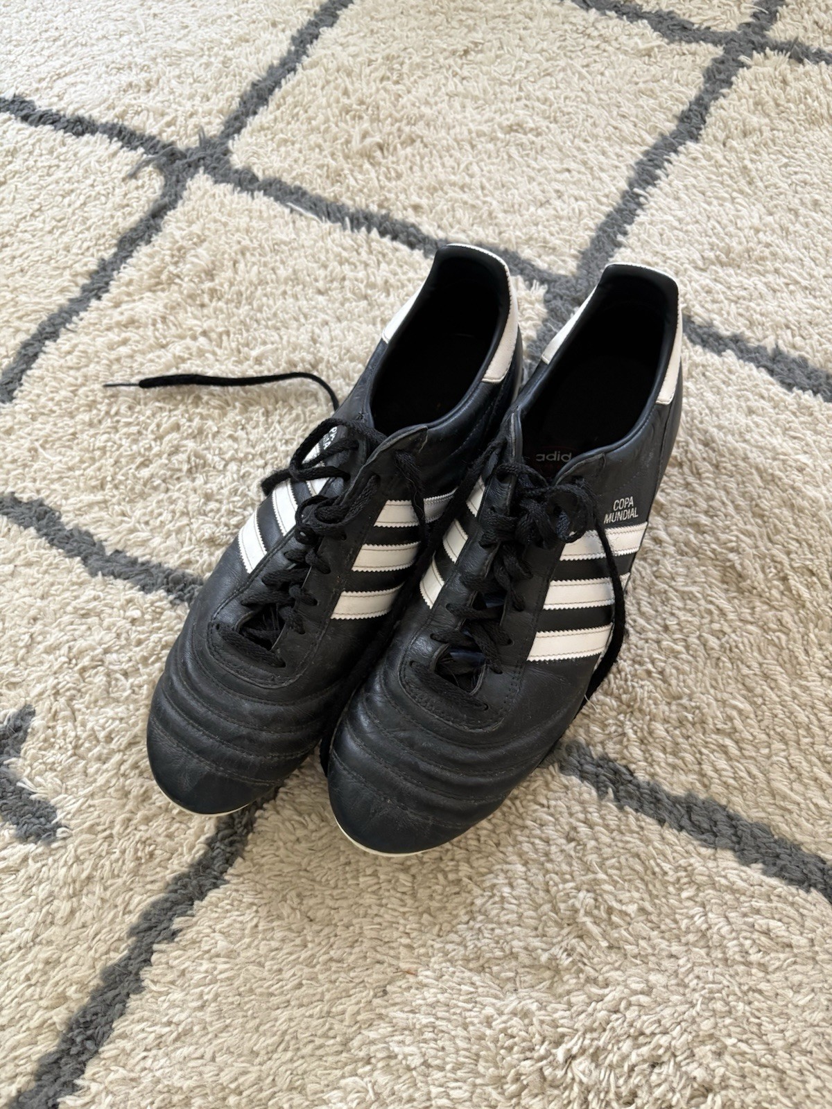 Adidas Copa Mundial Soccer Cleats Mens Size 13 Black/White Made Germany