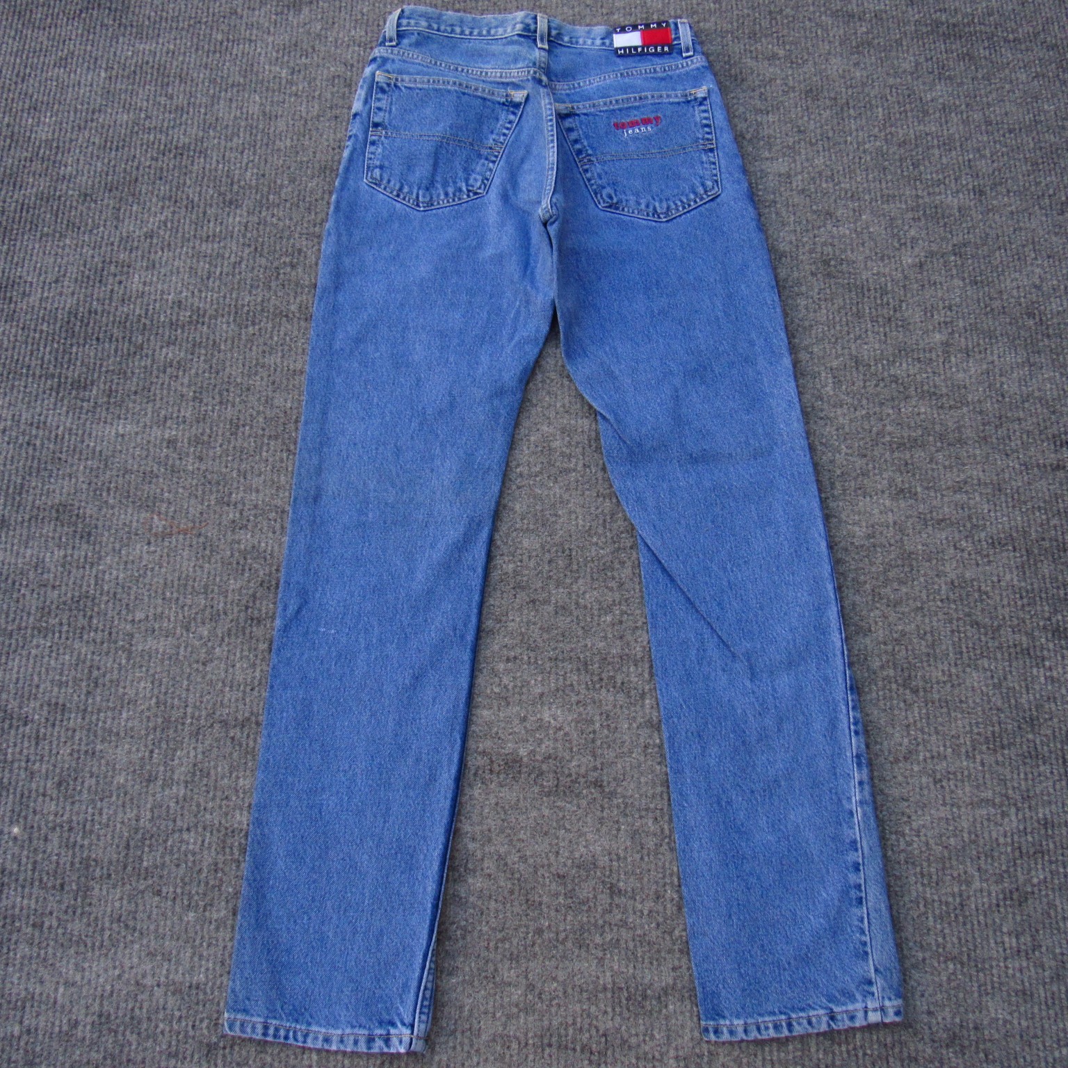 Vintage Tommy Hilfiger Jeans Womens 8 Blue Straight Leg 7×34 Denim Y2K