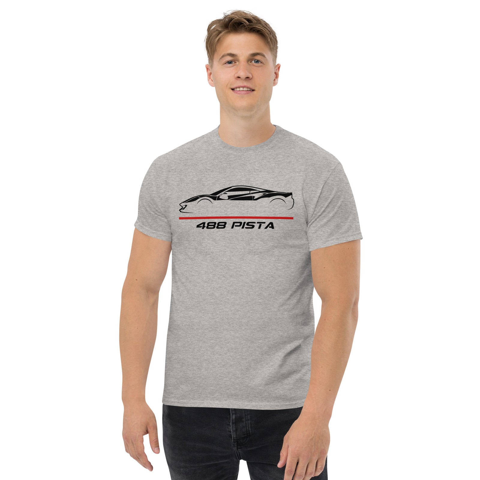 488 Pista Mid-Engine Italian Supercar Graphic T-Shirt Gift
