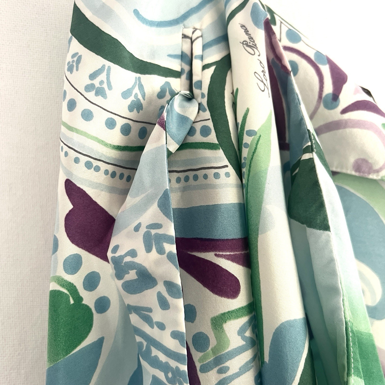Loro Piana Silk Maxi Wrap Skirt Green Paisley Italy High Waist