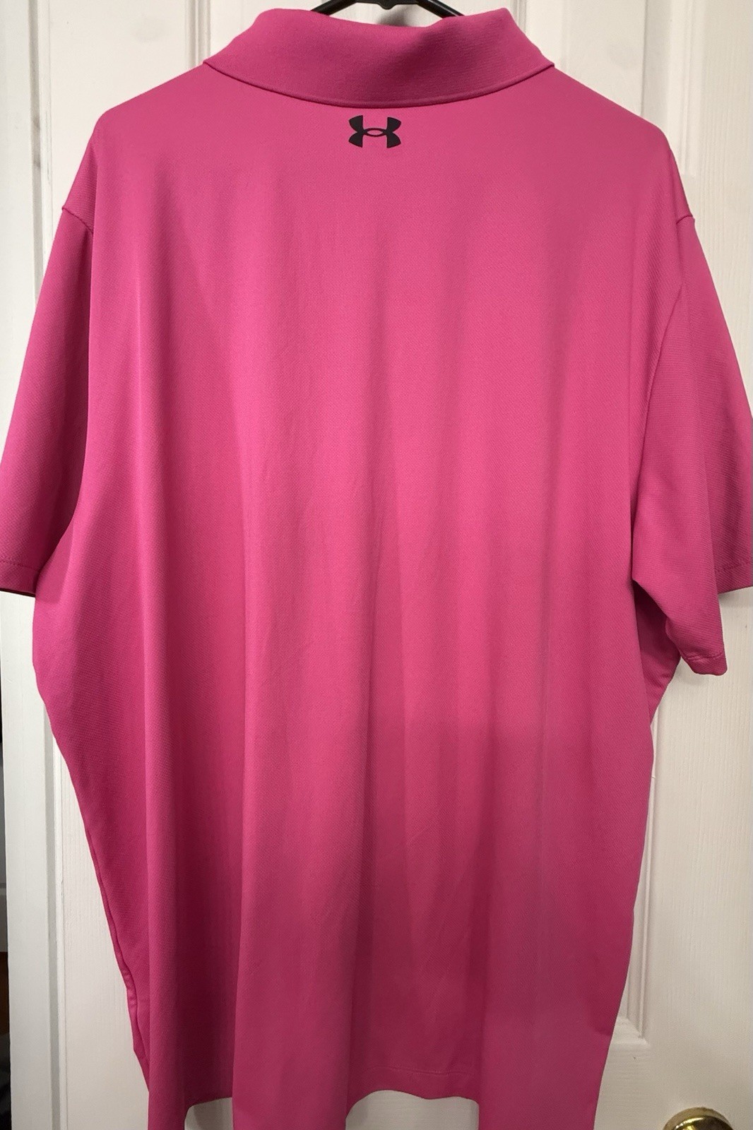 Under Armour Mens Pink Performance Polo Shirt XXL Short Sleeve Loose Fit