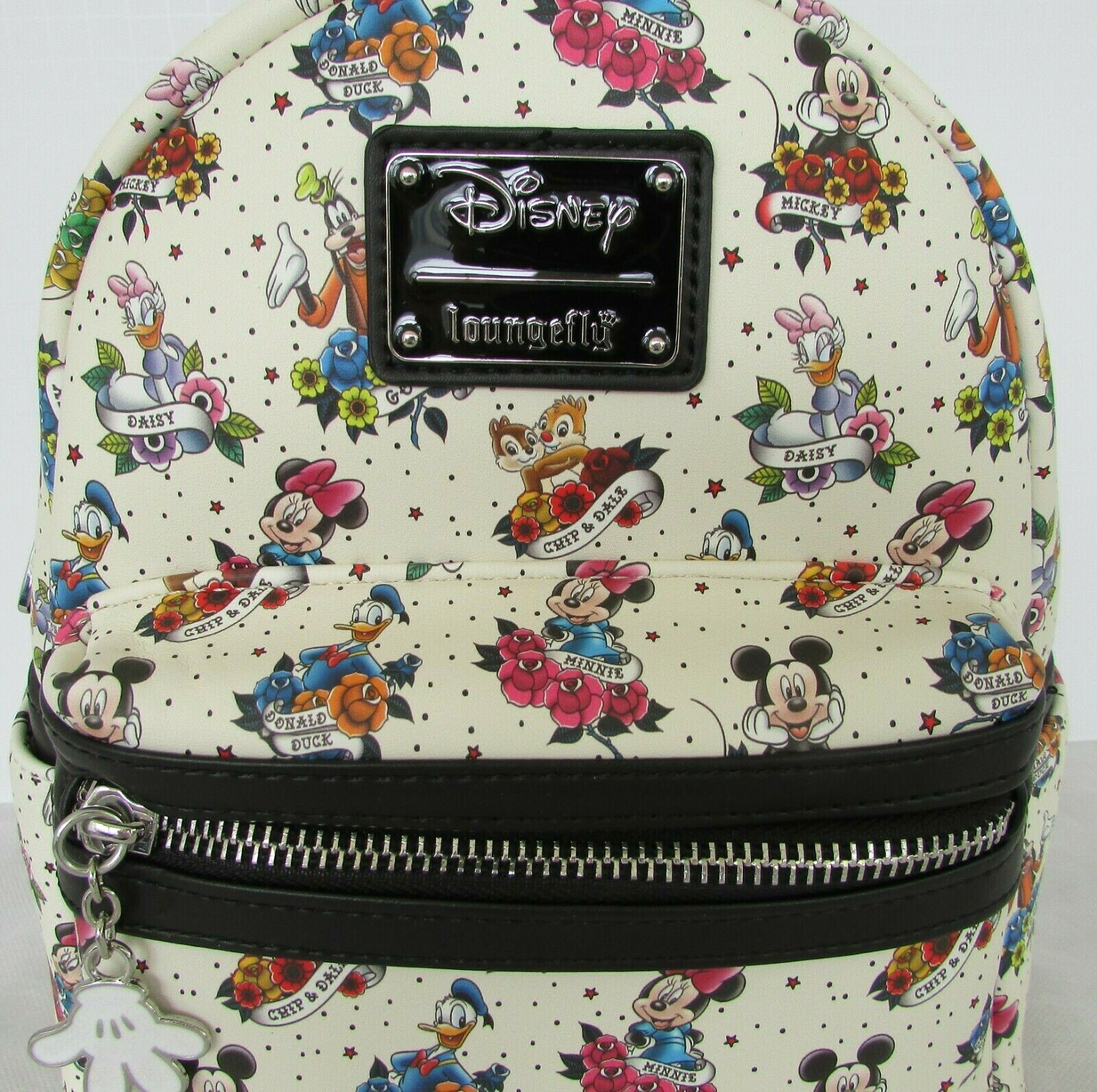 Disney Loungefly Mickey & Friends Tattoo Mini Backpack NWT
