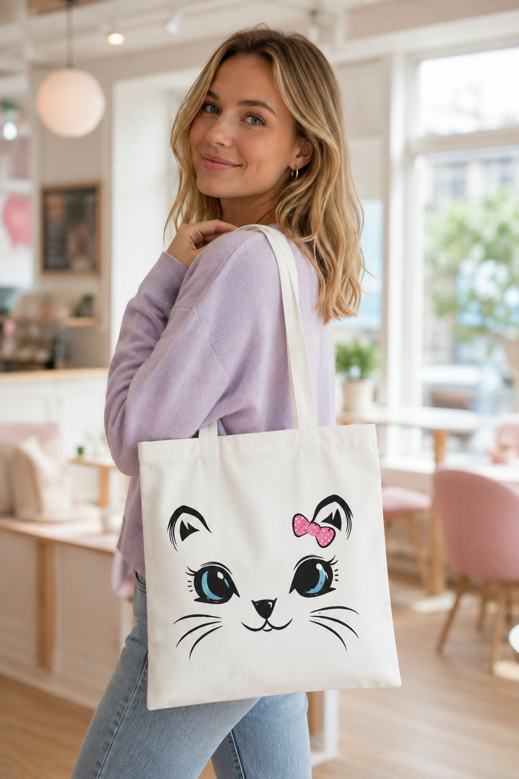 Slogan Canvas Tote Bag Street-Style for School and Casual Outings