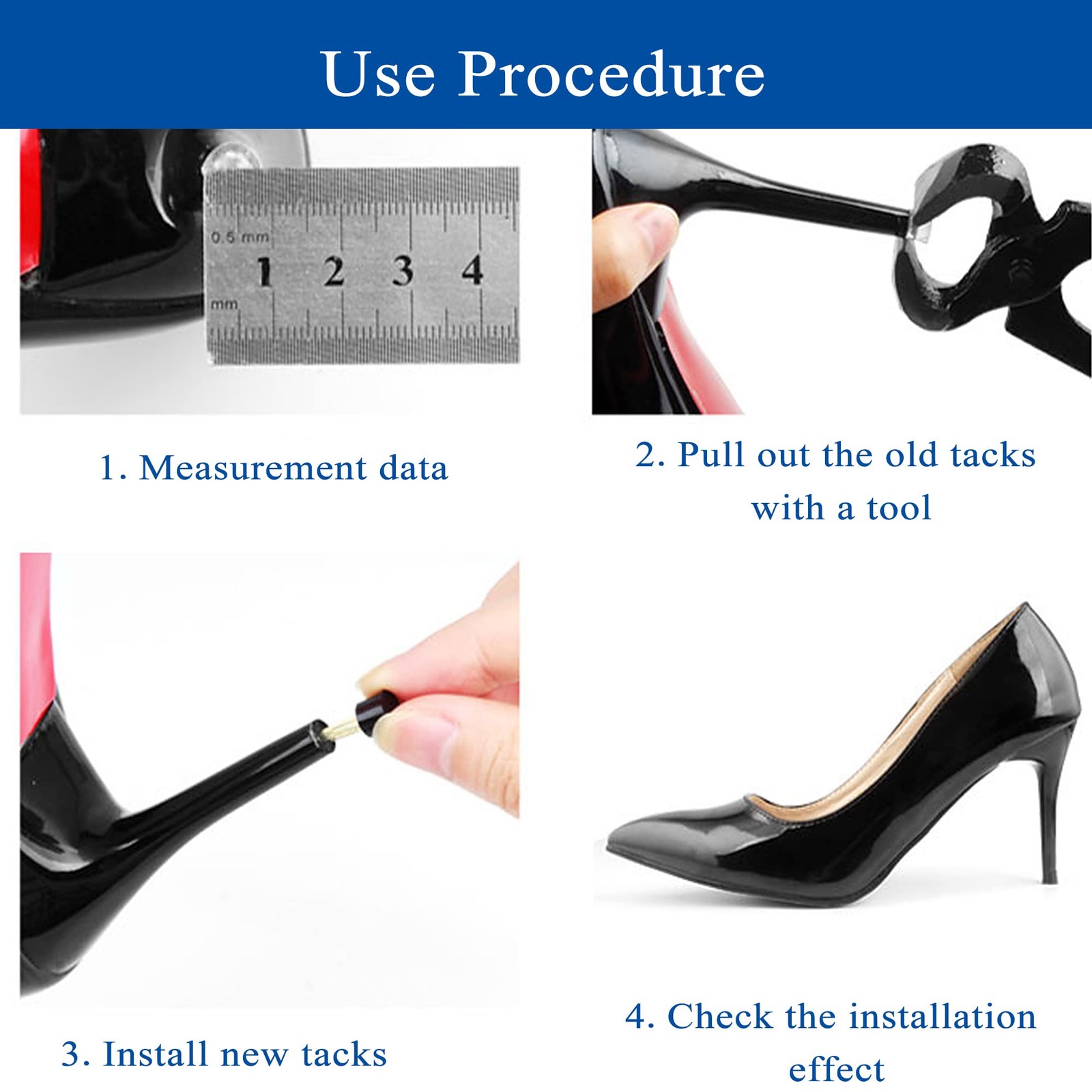 20 Pairs High Heel Tips,Heel Caps for High Heels Repair Kit Dowels,Anti-Slip …