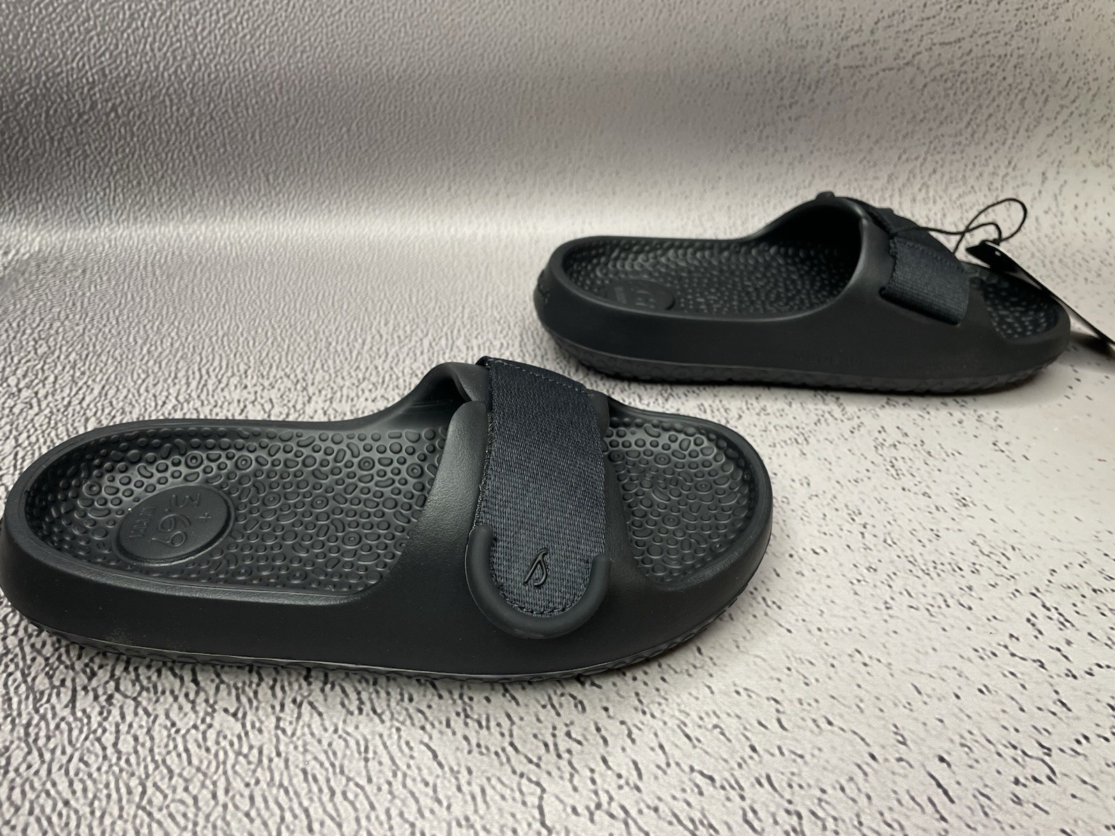 Allbirds Unisex Sugar Sliders Slide Sandals Black Eco Friendly Size W 7 M 5