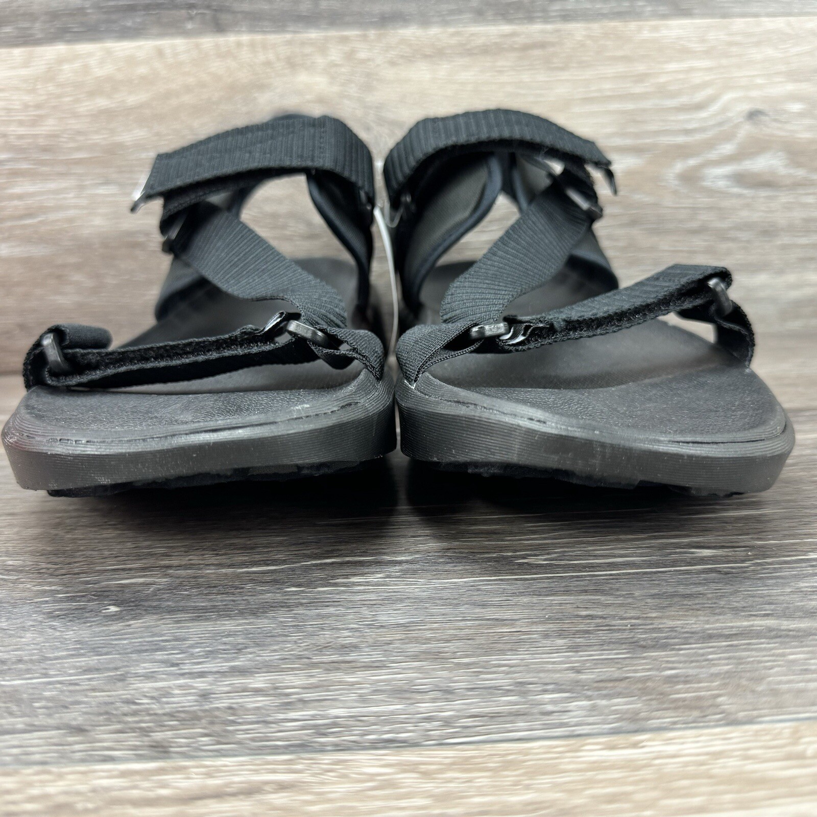 Nike Vista Mens Size 13 Sandals Black White Hook and Loop Strap DJ6606-001