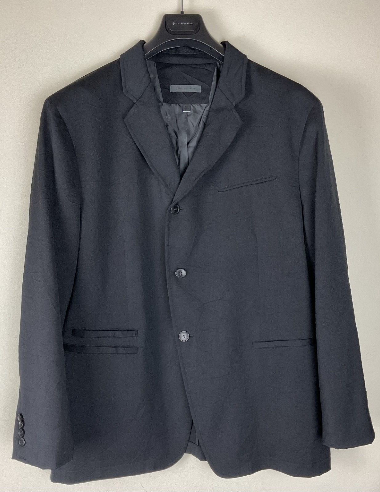$1498 New John Varvatos Collection Silo Black Blazer Jacket Coat EU58 US48
