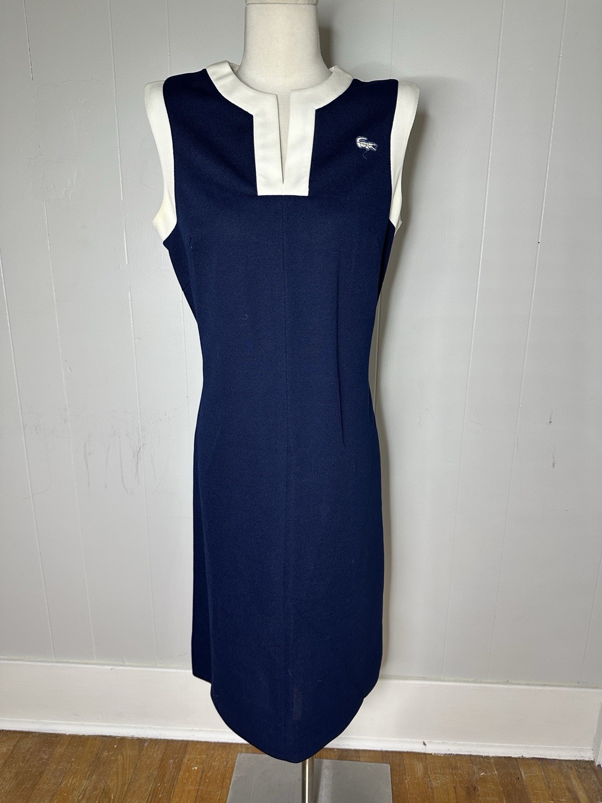 Vintage 60s Preppy Mod MIDI Tennis Dress With Alligator