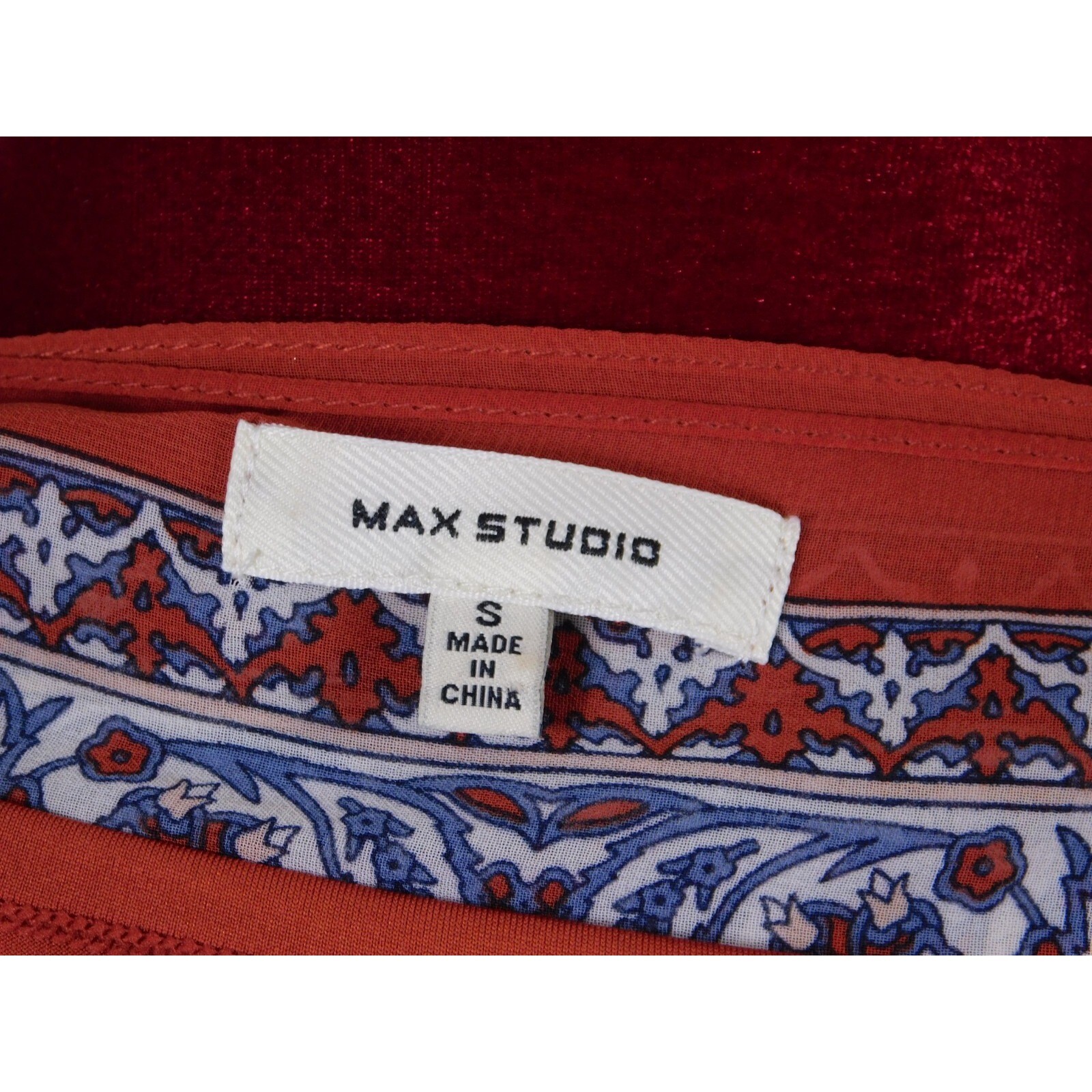 Max Studio Small Chiffon Kimono Short Sleeve Blouse
