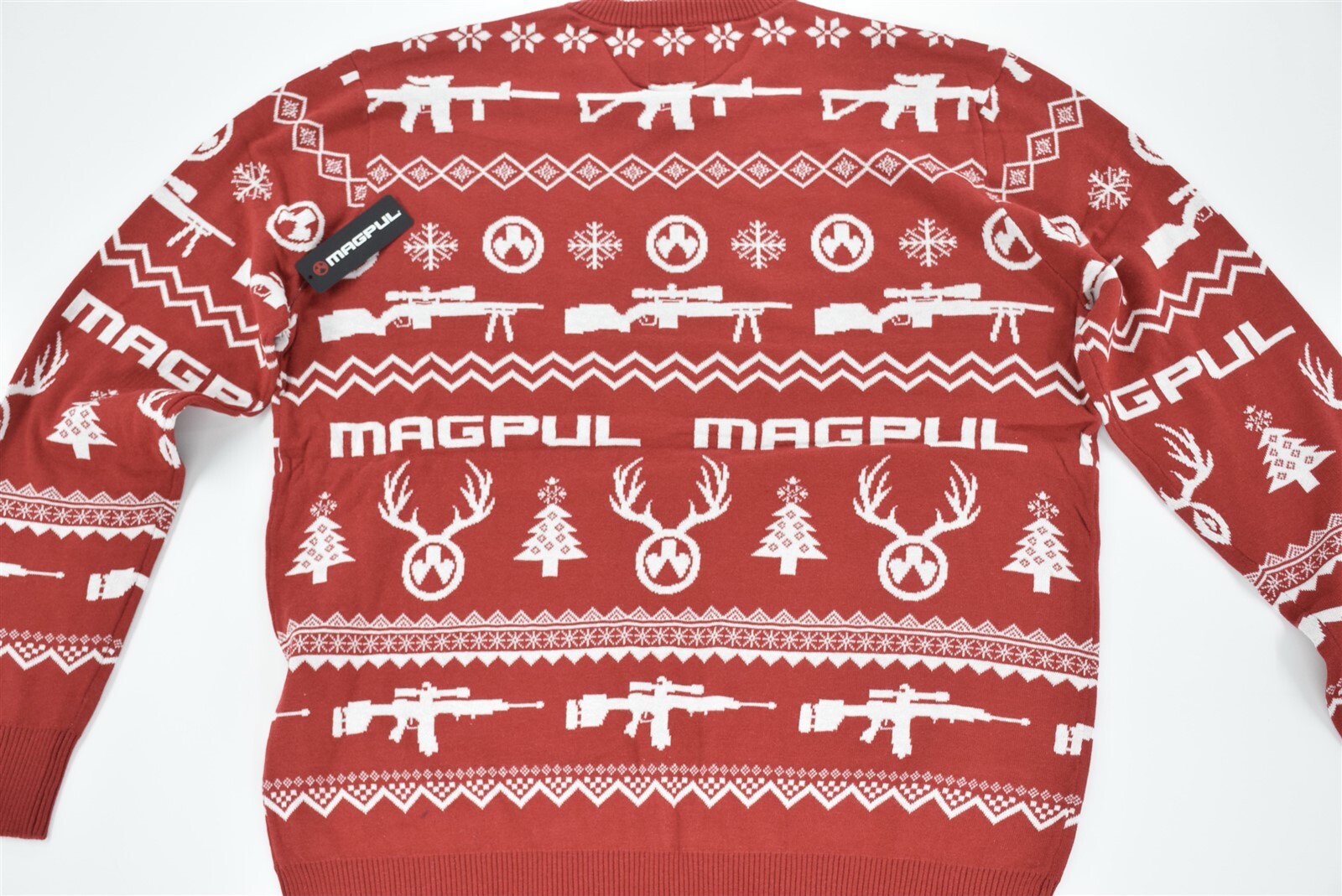 MAGPUL UGLY CHRISTMAS SWEATER/HOLIDAY SWEATER 2021 RED/WHITE LARGE DAKA RARE