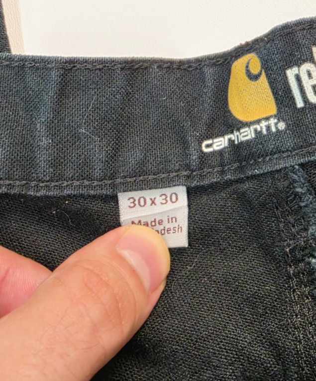 Carhartt Black Double Knee Relaxed Fit Pants Mens103334 BLK Size 30×30
