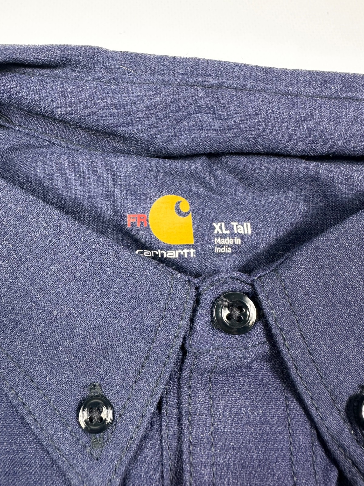 NWT Carhartt FR Force Flame Resistant Work Shirt XL Tall CAT 2 NFPA 2112 Navy