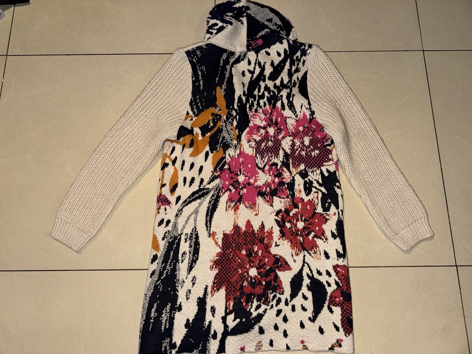 Anthropologie Aldomartins Maritza Floral S Cardigan Sweater Wool/Alpaca/Acrylic