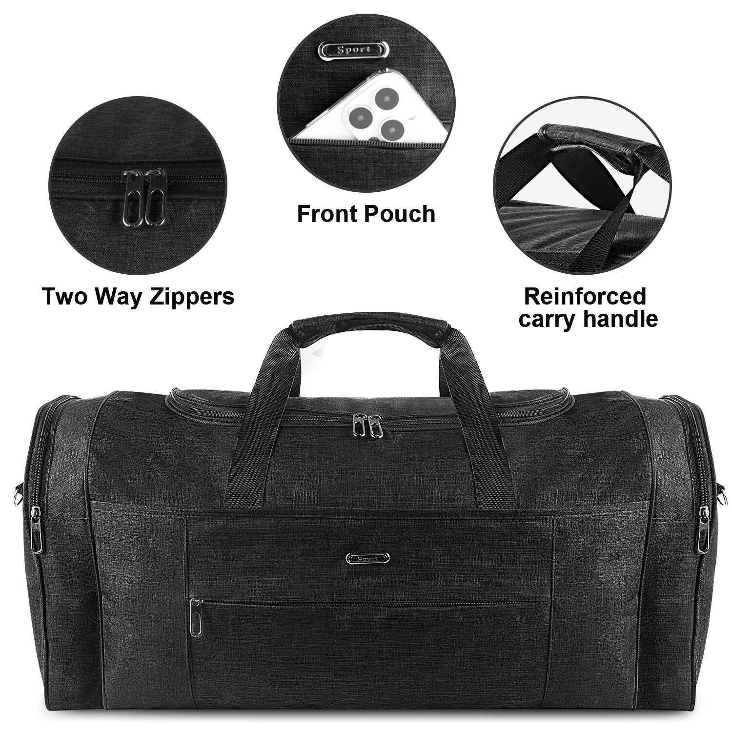 Military Canvas Duffle Bag-Heavy-Duty Gym&Travel Luggage with Shoulder Strap 92L