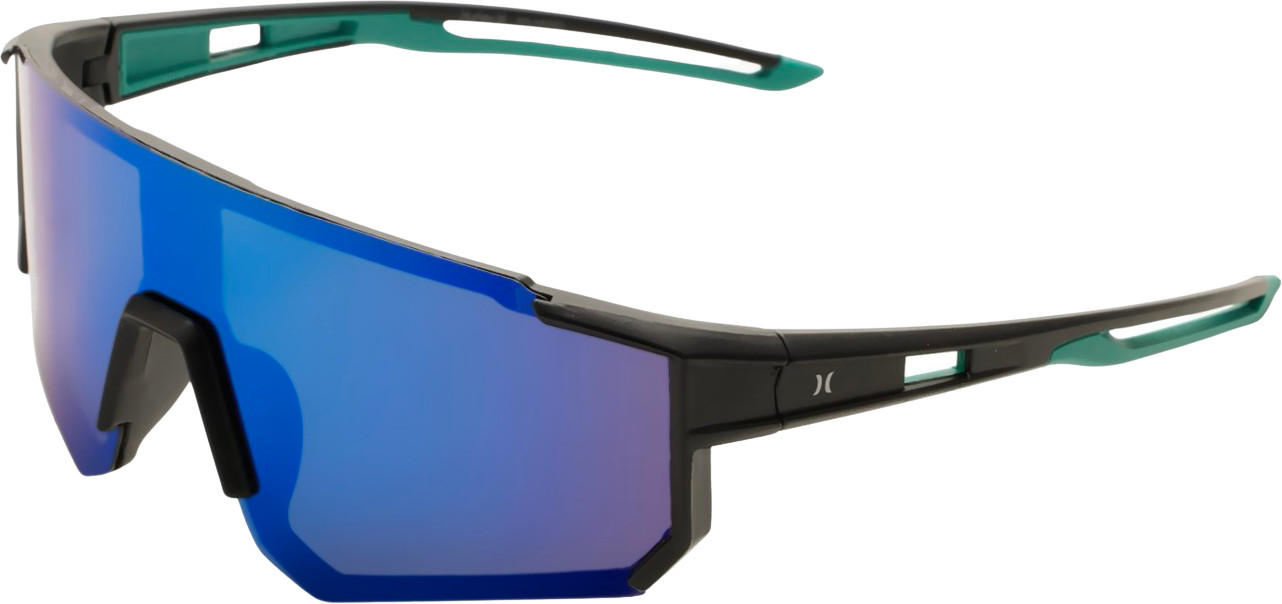 Hurley Semi-Rim Shield Polarized Sunglasses NWT Black / Mirror – #47263-SUN2