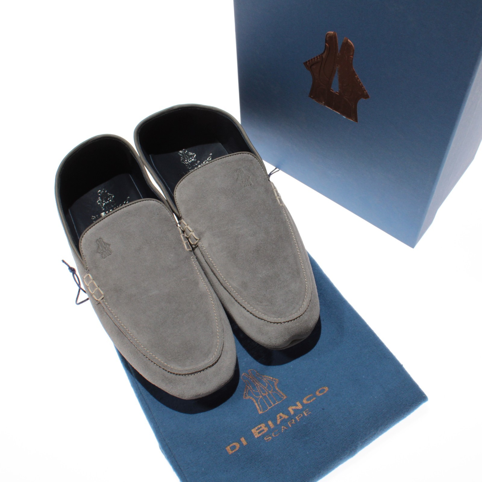 Di Bianco NWB Slippers / Casual Drivers Size 42 (US 9) in Gray Suede