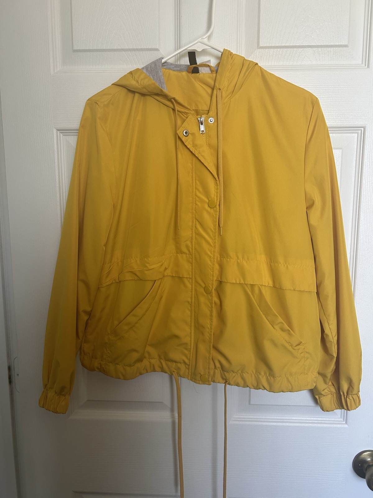 H&M Mustard Yellow Hooded Utility Jacket