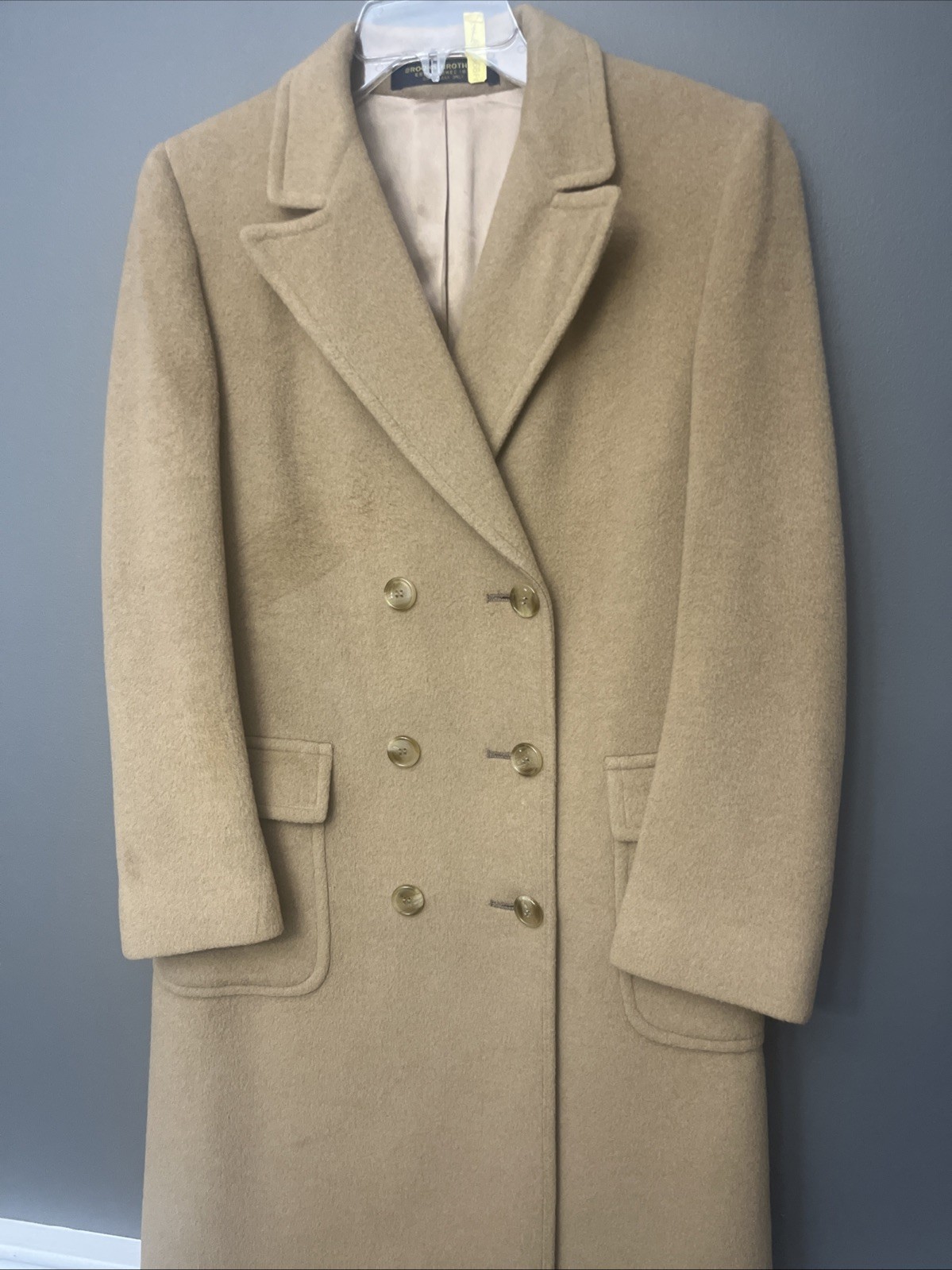 VINTAGE BROOKS BROTHERS MEN’S CAMELS HAIR DOUBLE BREASTED COAT