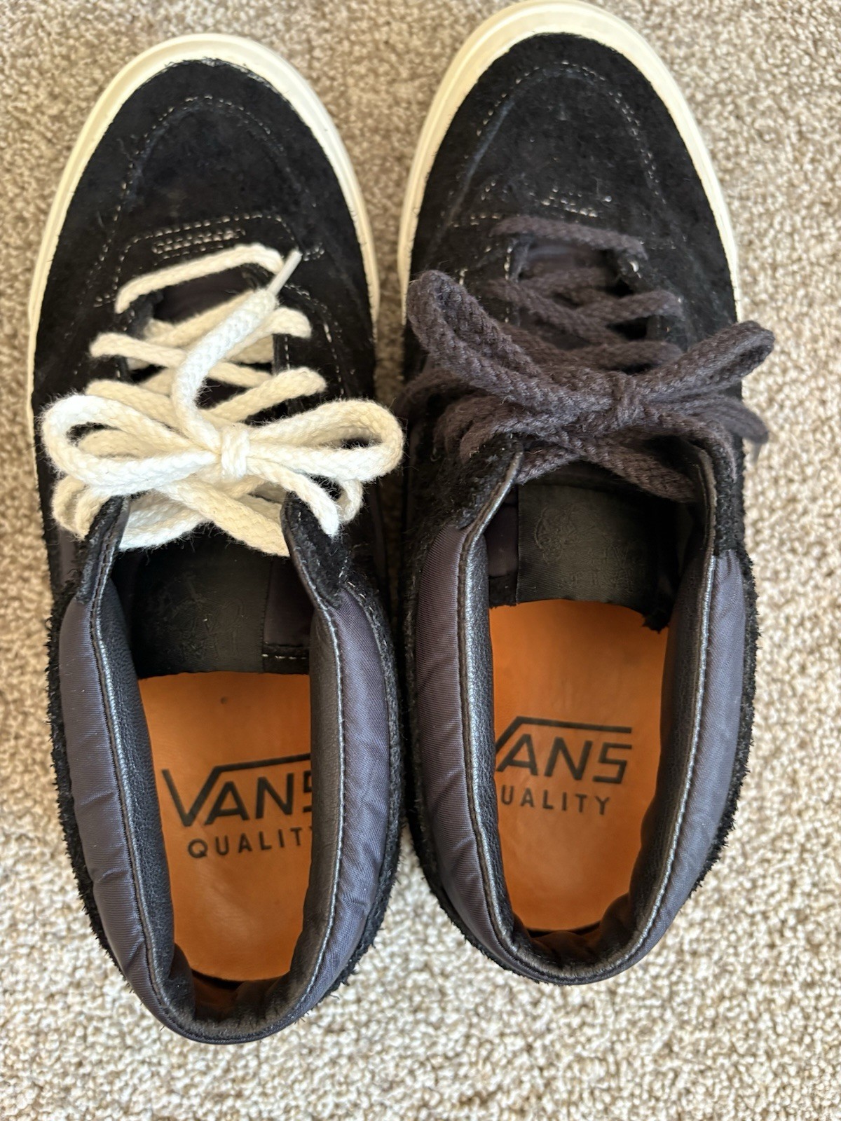 Vans Half Cab Skate Black & White Sneakers Suede Men’s Size 8.5 Women’s sz 10