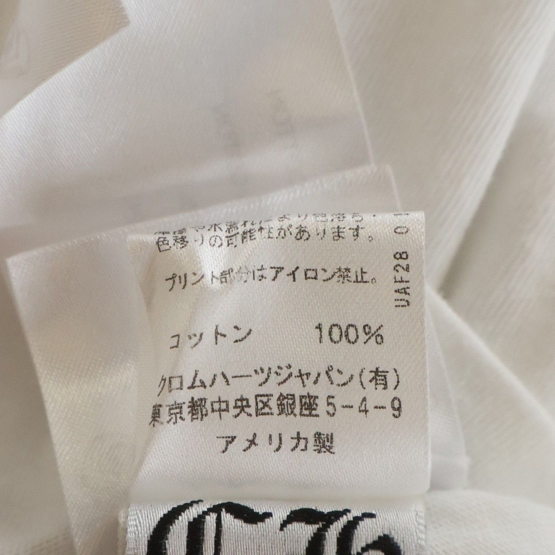 CHROME HEARTS CH T-SHIRT Neck Logo Short Sleeve White Used b7843d874f86d10324dba