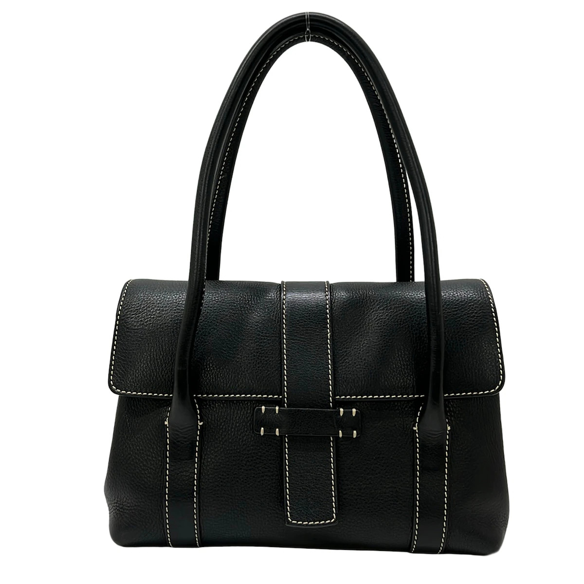 Loro Piana Black Leather Shoulder Bag
