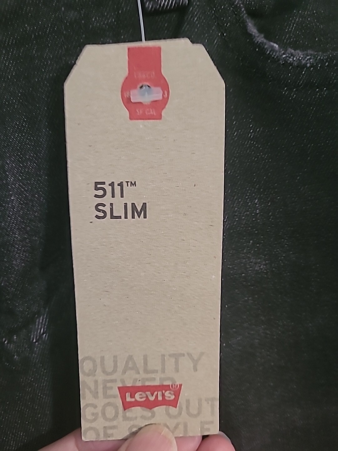 Levi’s 511 Slim Fit Stretch Men’s Size 29W×32L Frog Eye Black Jeans New NWT