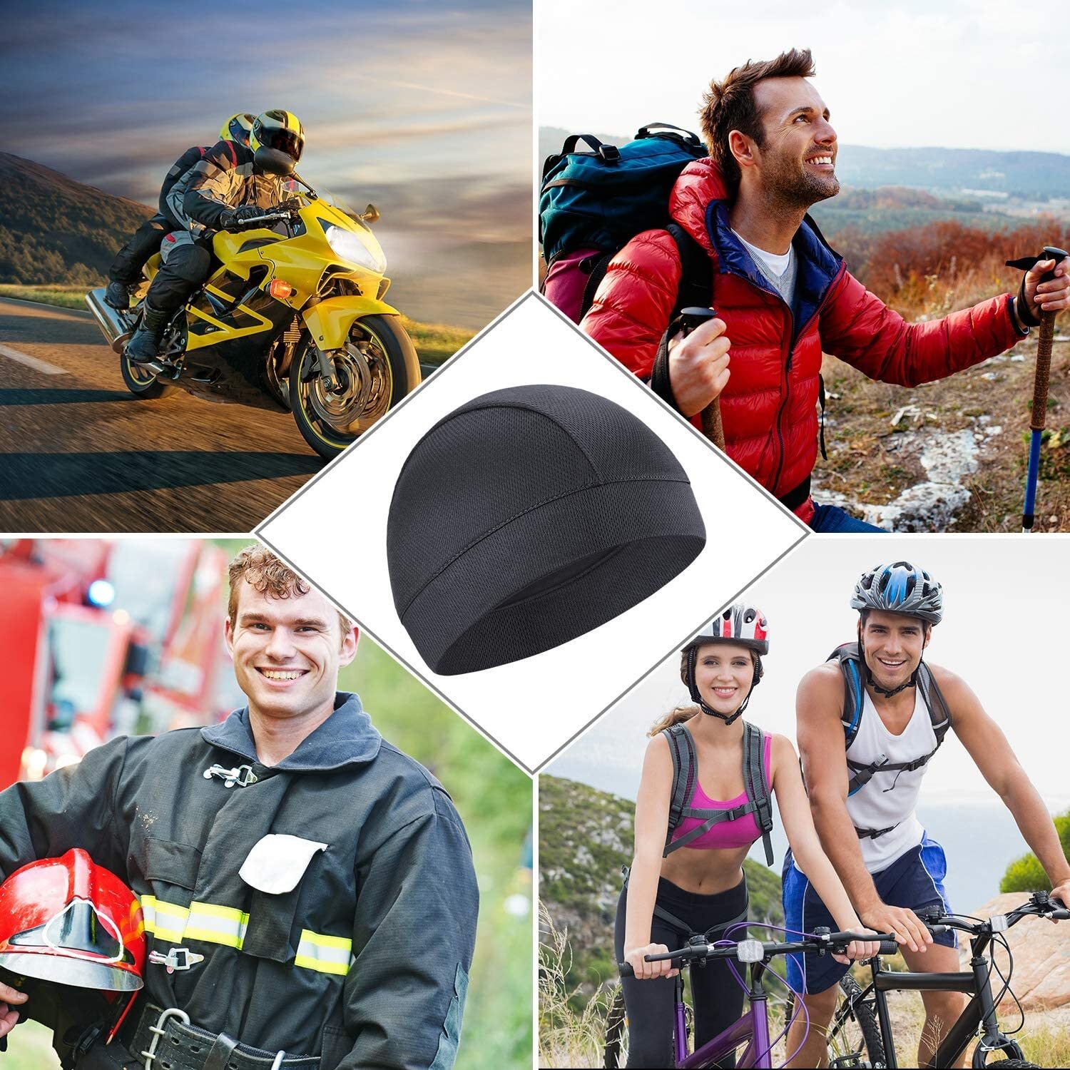 Soft Helmet Liner Quick-Dry Skull Cap Cycling Headgear Bicycle Breathable Beanie
