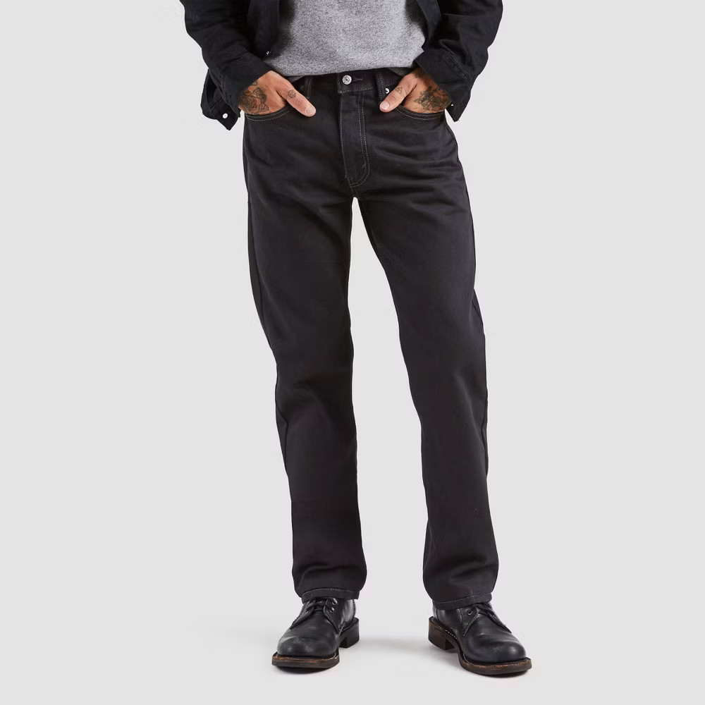Levi’s Men’s 505 Mid Rise Regular Fit Straight Leg Full Fit Jeans