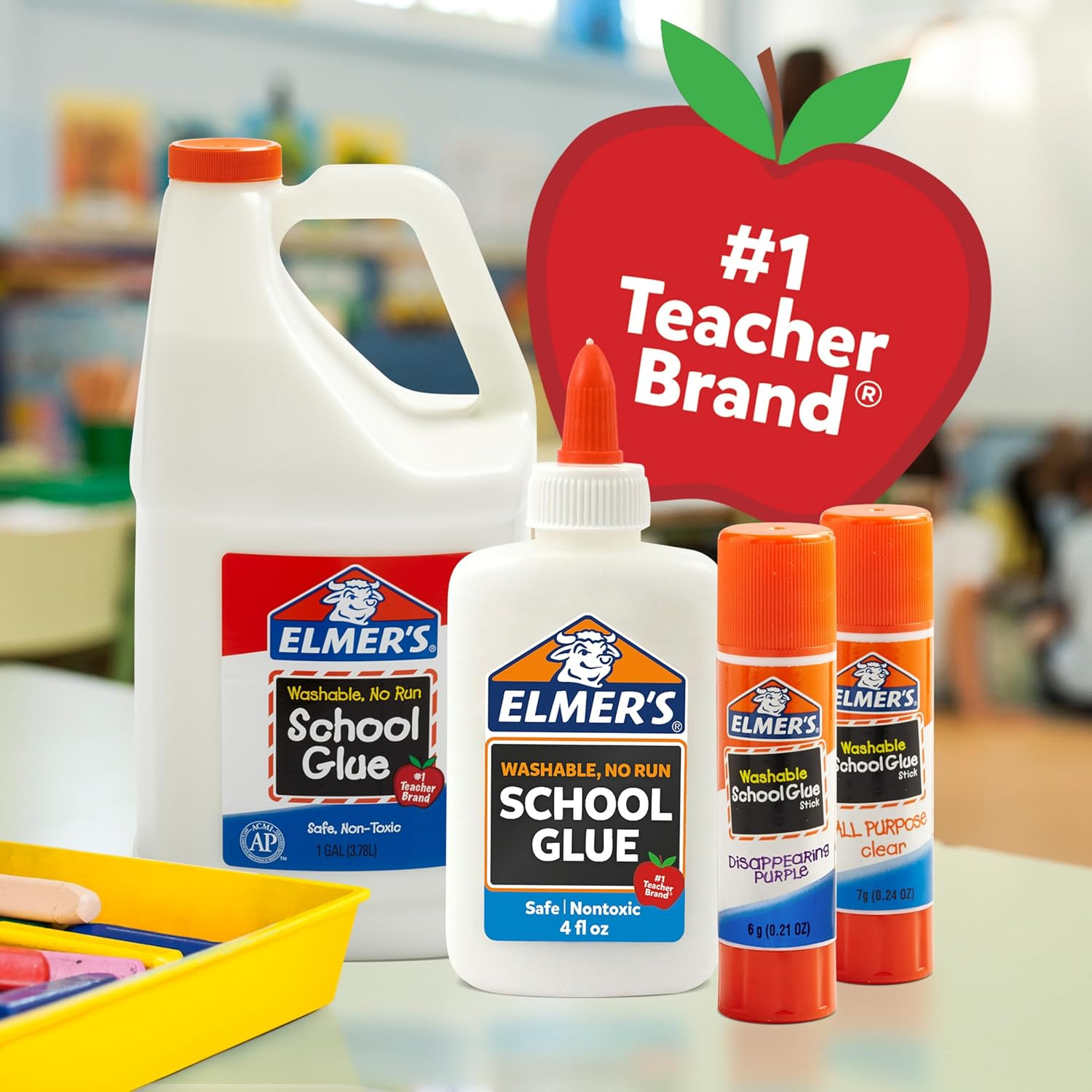 Elmer’s All Purpose School Glue Sticks, Washable, 7 Grams, 30 Count 30